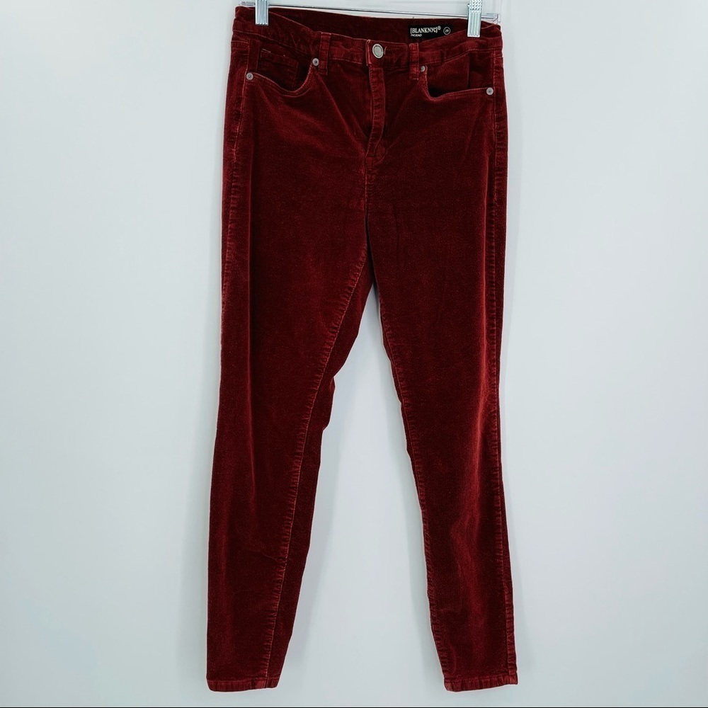 Blank NYC the bond corduroy mid rise skinny‎ jeans rust red women's size 29
